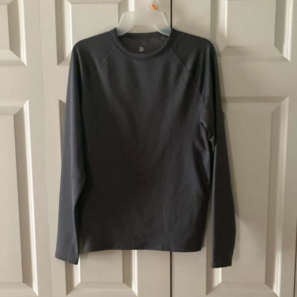 All In Motion mens grey performance long sleeve shirt med. running hiking